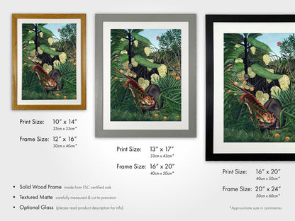 HENRI ROUSSEAU - Fight Between A Tiger And Buffalo - Pathos Studio - Art Prints