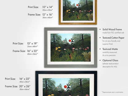 HENRI ROUSSEAU - Virgin Forest With Sunset - Pathos Studio - Art Prints