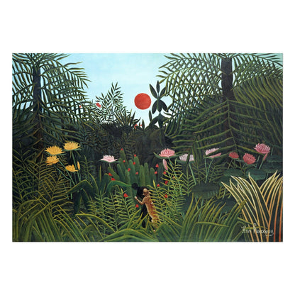 HENRI ROUSSEAU - Virgin Forest With Sunset - Pathos Studio - Art Prints