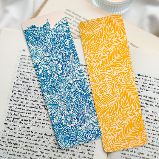 William Morris Bookmarks: Marigold / Larkspur