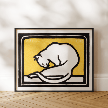 Julie De Graag - A Waxing Cat | Art Prints | Pathos Studio