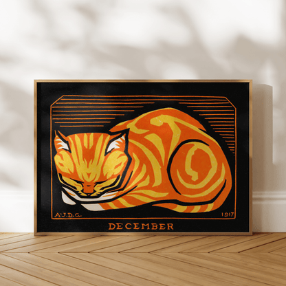 Julie De Graag - December Cat | Art Prints | Pathos Studio