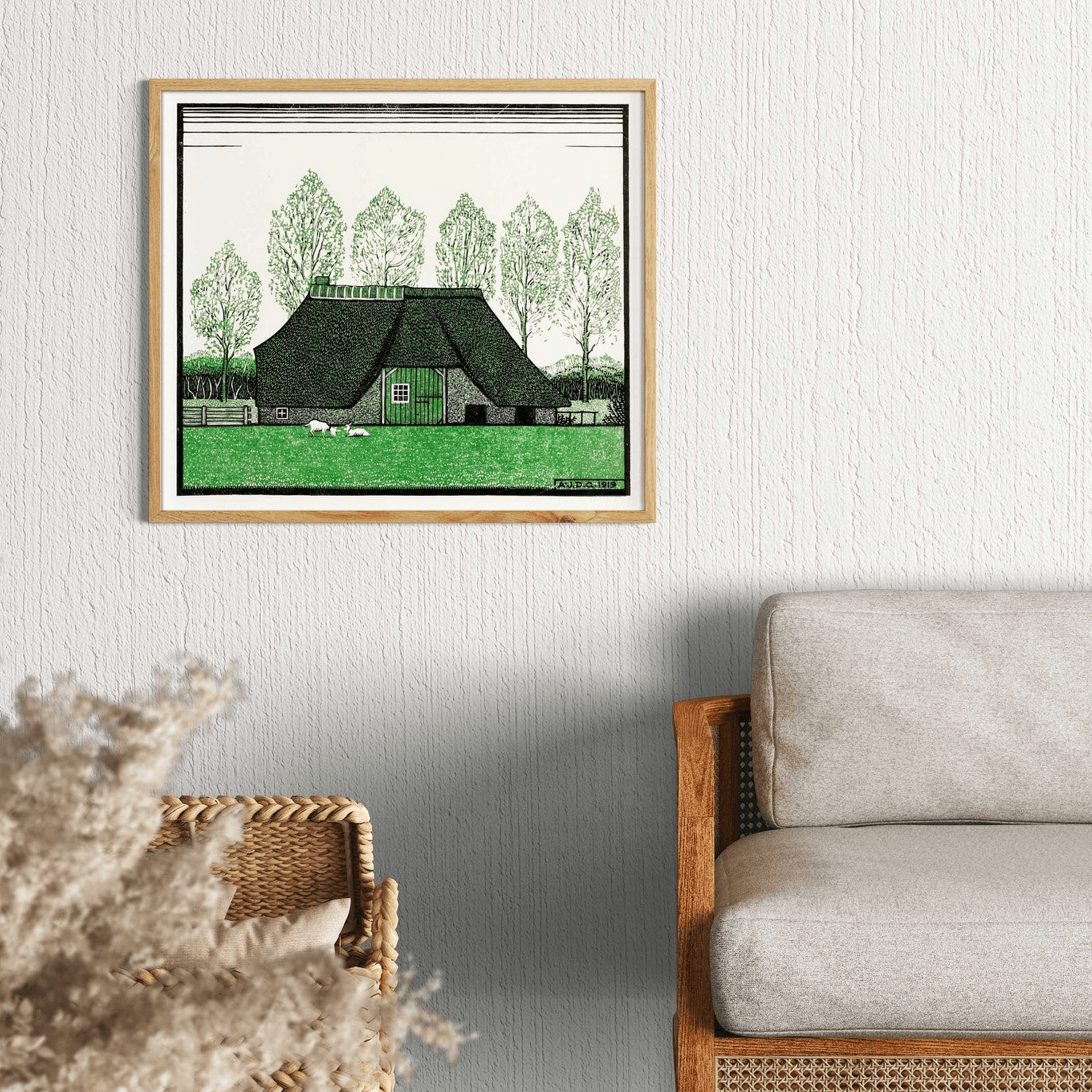 Julie De Graag - Farmhouse With Thatched Roof | Art Prints | Pathos Studio