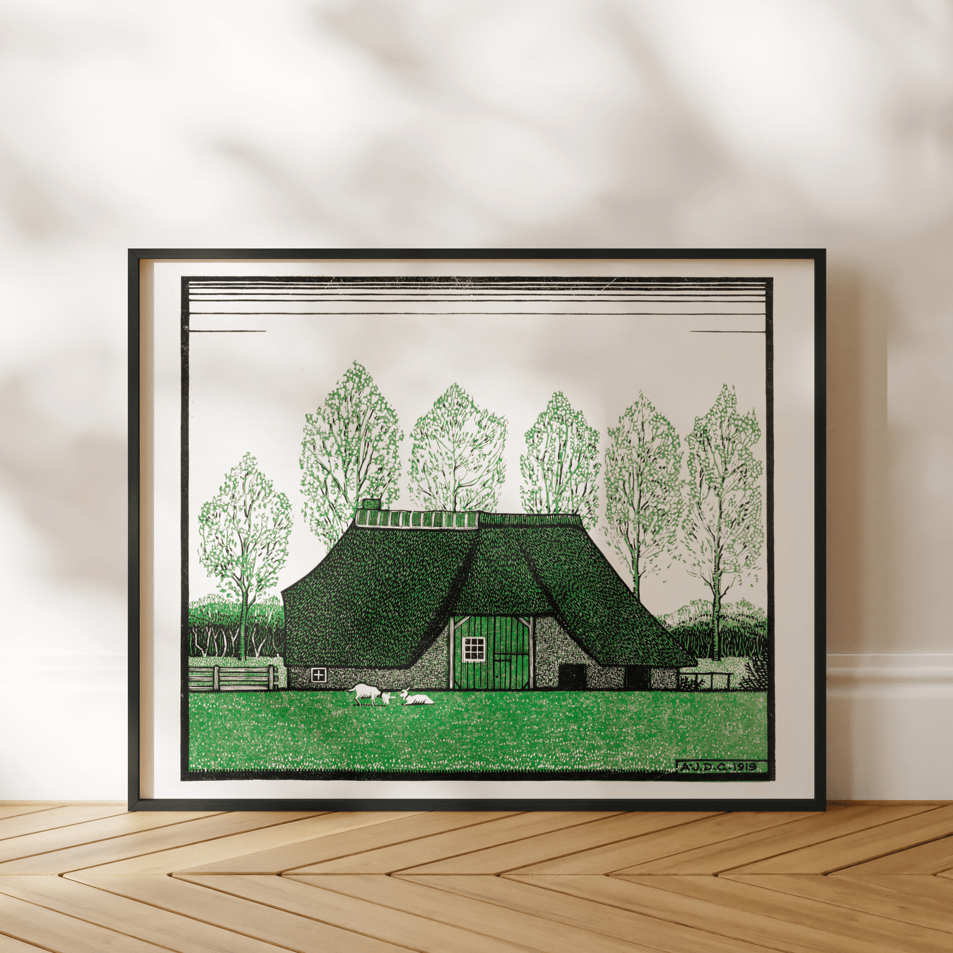 Julie De Graag - Farmhouse With Thatched Roof | Art Prints | Pathos Studio