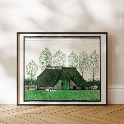 Julie De Graag - Farmhouse With Thatched Roof | Art Prints | Pathos Studio