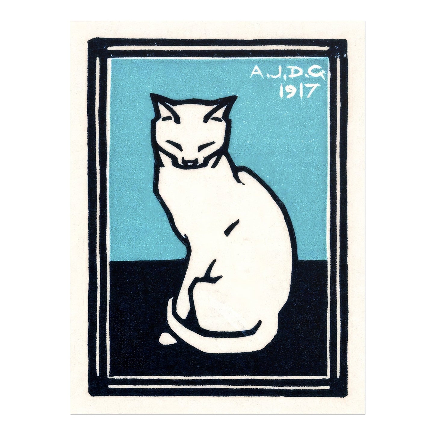 Julie De Graag - Sitting Cat | Art Prints | Pathos Studio