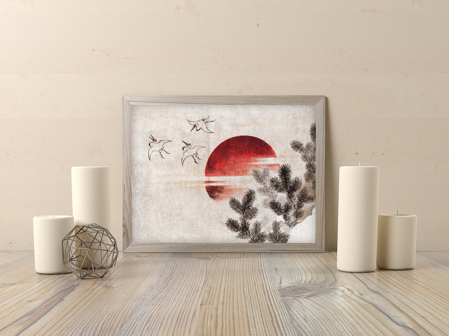 KATSUSHIKA HOKUSAI - Birds & Sunset (Giclée art print) - Pathos Studio - Marketplace Listings