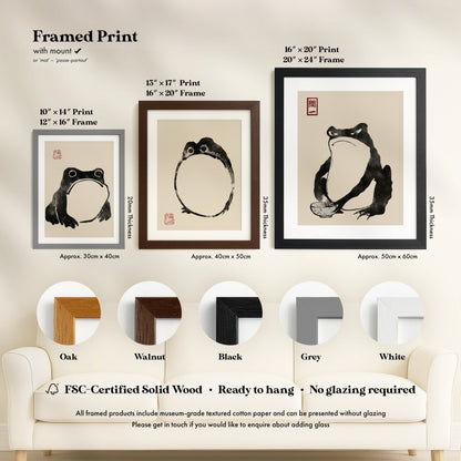 Matsumoto Hoji - Set of 3 Japanese Frog Prints | Art Print Sets | Pathos Studio