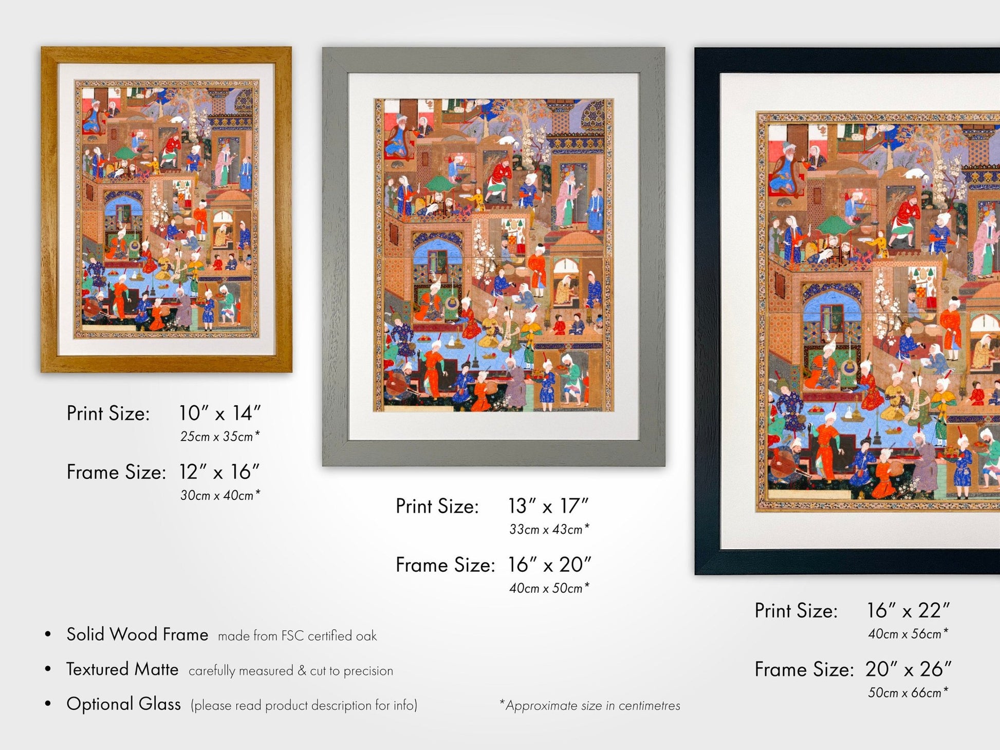 Nighttime In A City (Traditional Persian Miniature Art) - Pathos Studio - Art Prints