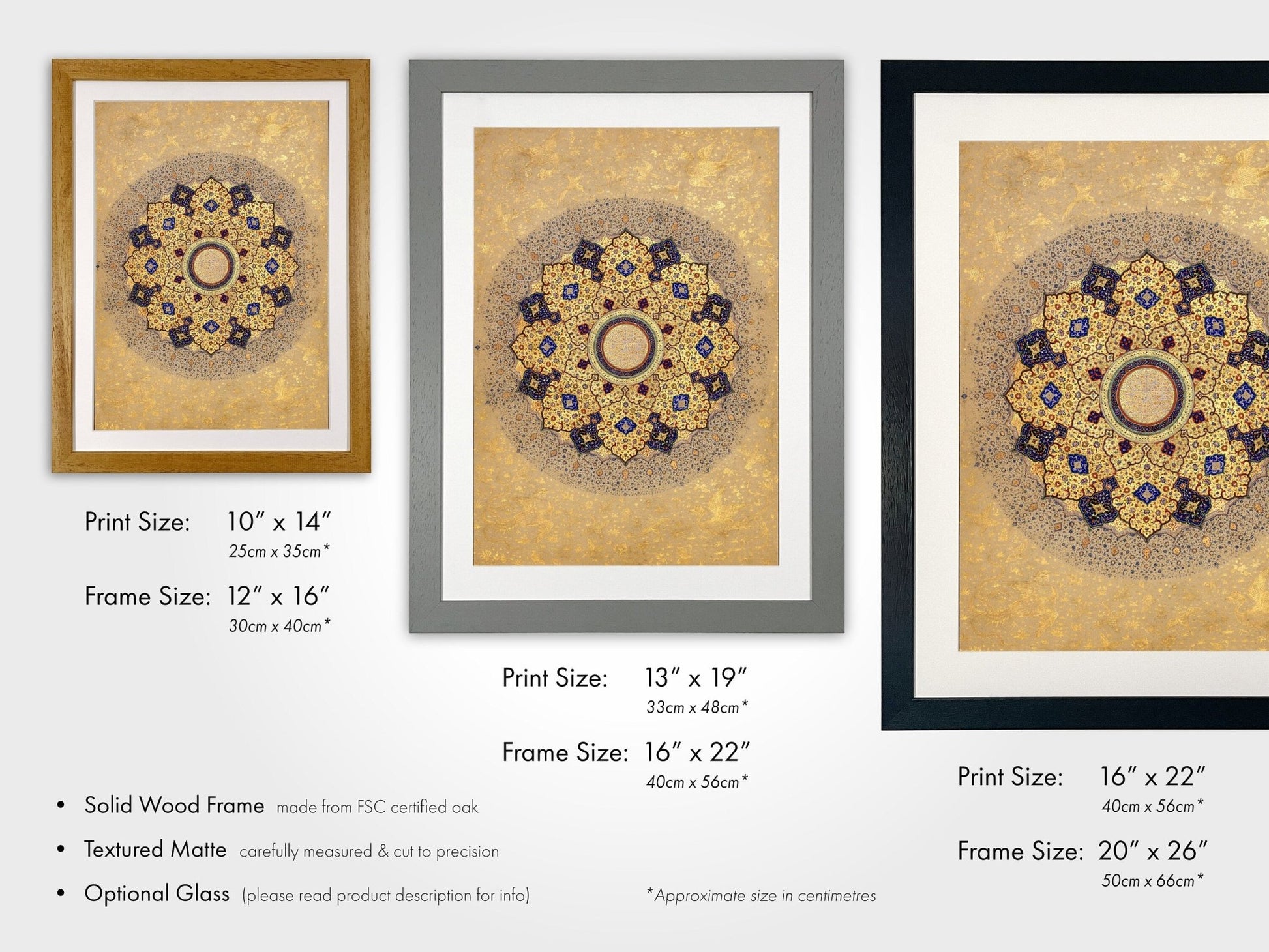 Rosette Bearing Names and Titles of Shah Jahan (Traditional Persian Art) - Pathos Studio - Art Prints