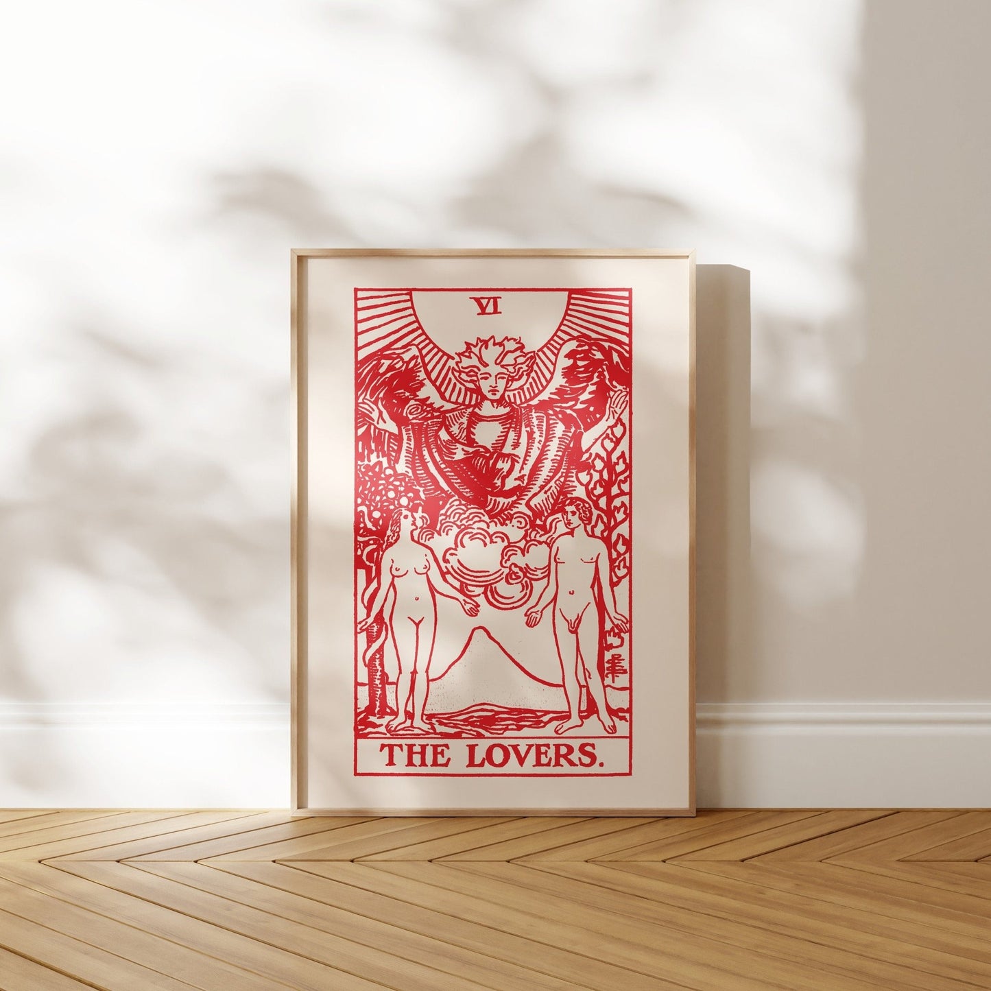 Set of 3 Tarot Prints: Emperor, Lovers & Empress (Red) - Pathos Studio - Art Print Sets