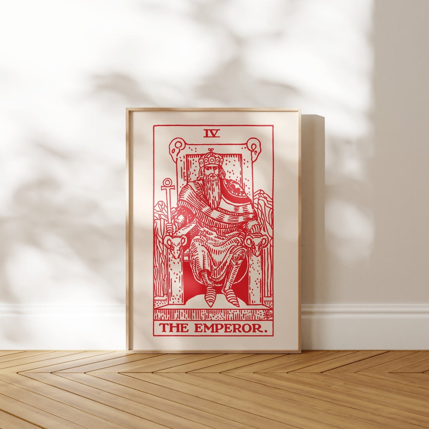 Set of 3 Tarot Prints: Emperor, Lovers & Empress (Red) - Pathos Studio - Art Print Sets