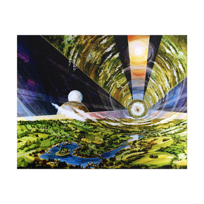 Space Colony Art - O'Neill Cylinder Interior - Pathos Studio - Art Prints