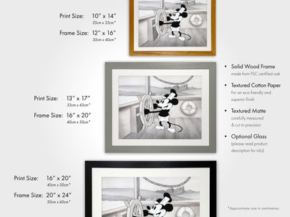 STEAMBOAT WILLIE - Animation Cel Print - Pathos Studio - Art Prints