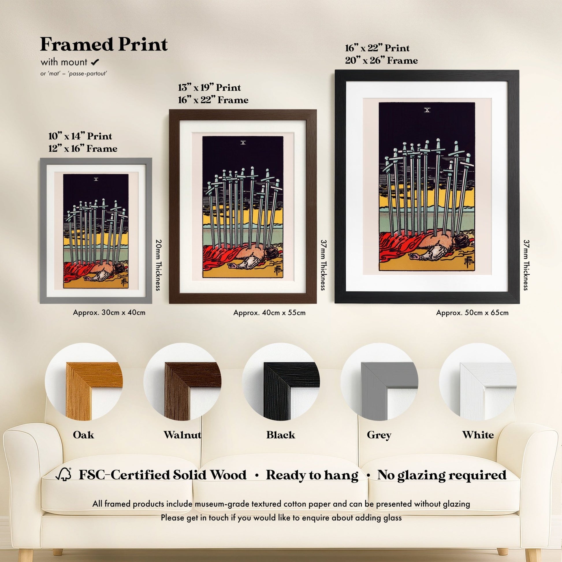 Tarot Art - 10 of Swords | Art Prints | Pathos Studio