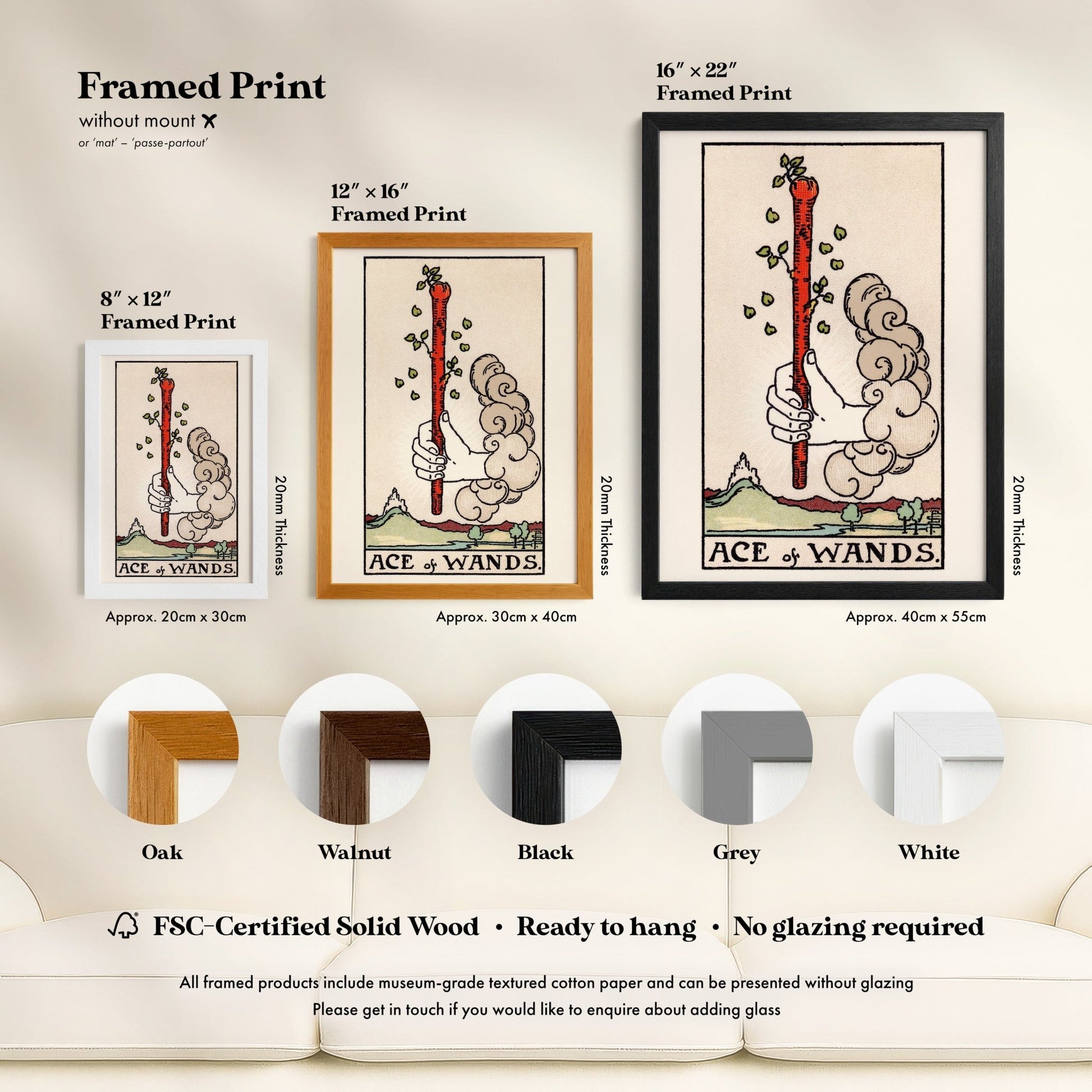 Tarot Art - Ace of Wands | Art Prints | Pathos Studio