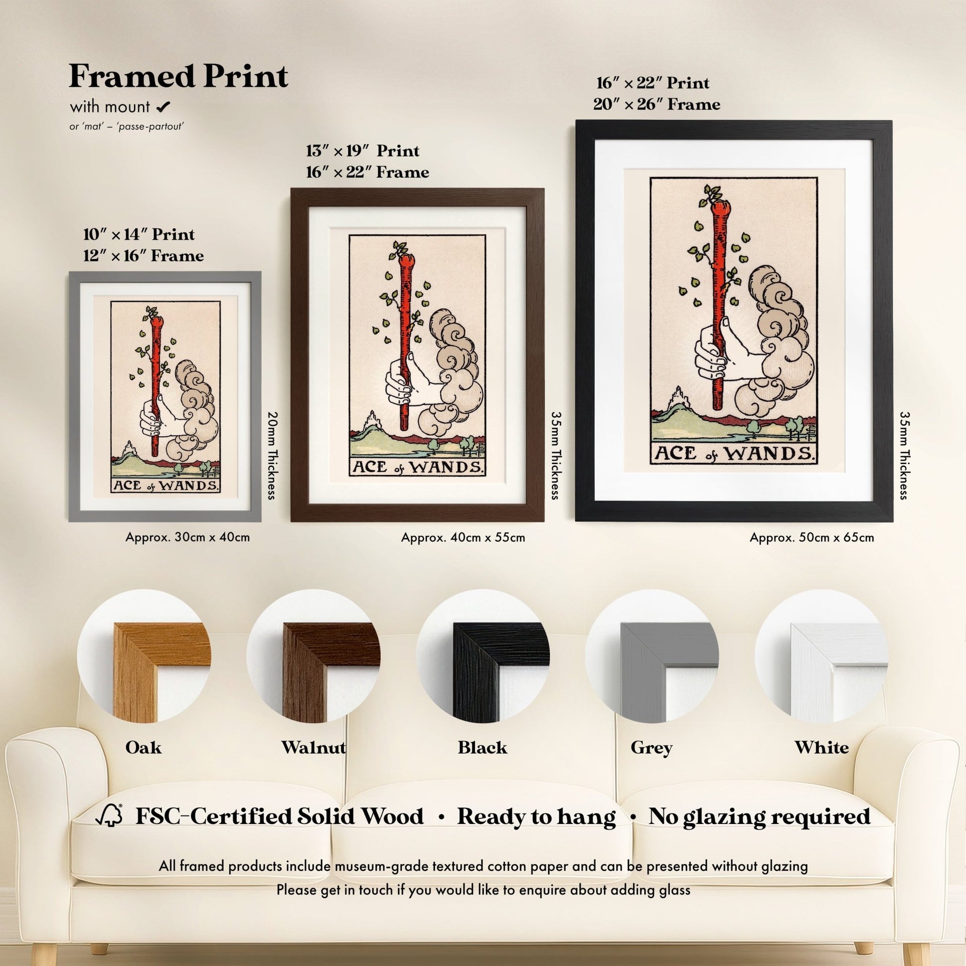 Tarot Art - Ace of Wands | Art Prints | Pathos Studio