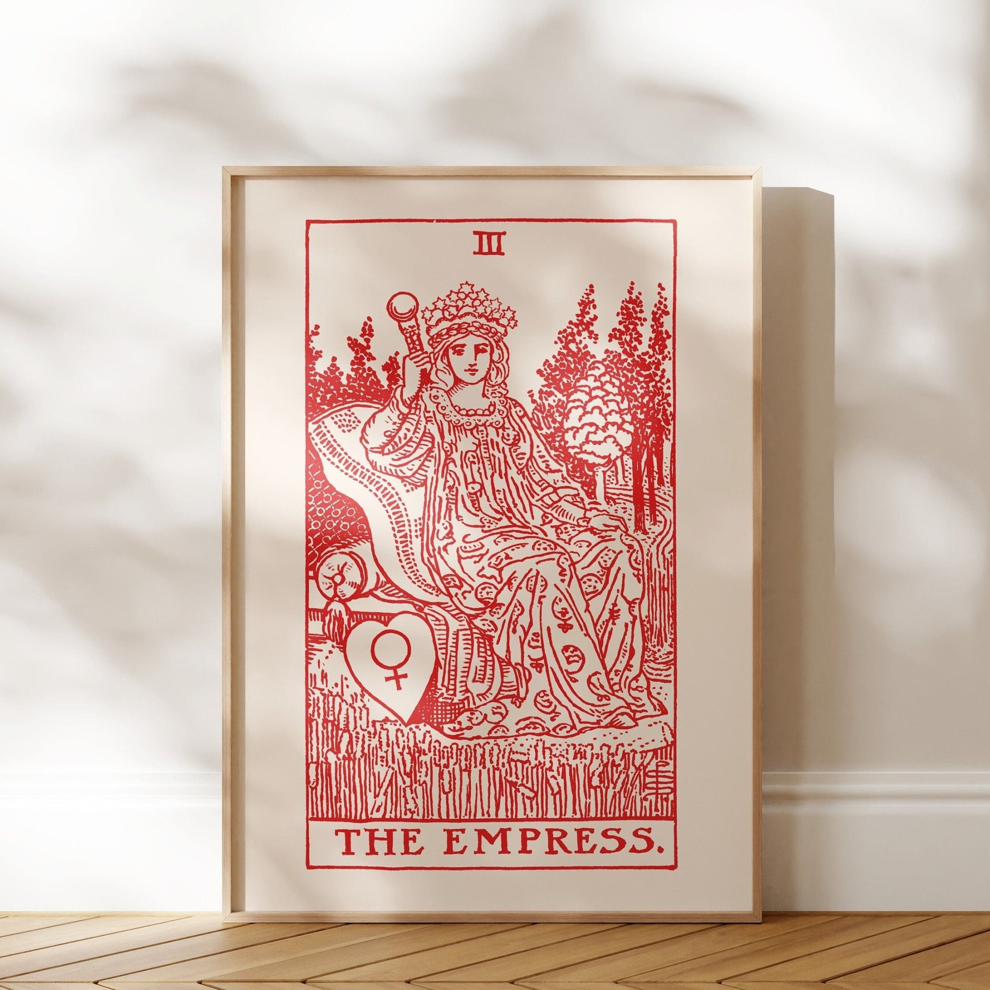 Tarot Card Print: III The Empress (Red) - Pathos Studio - Art Prints