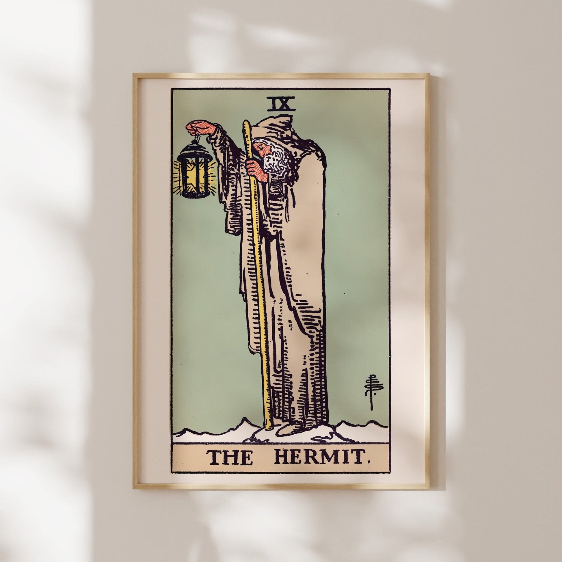 Tarot Card Print: IX The Hermit (Giclée Art Print) - Pathos Studio - Marketplace Listings