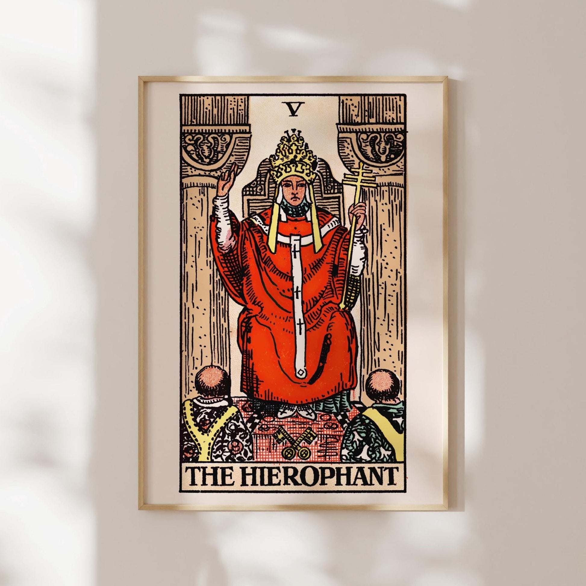 Tarot Card Print: V The Hierophant (Giclée Art Print) - Pathos Studio - Marketplace Listings