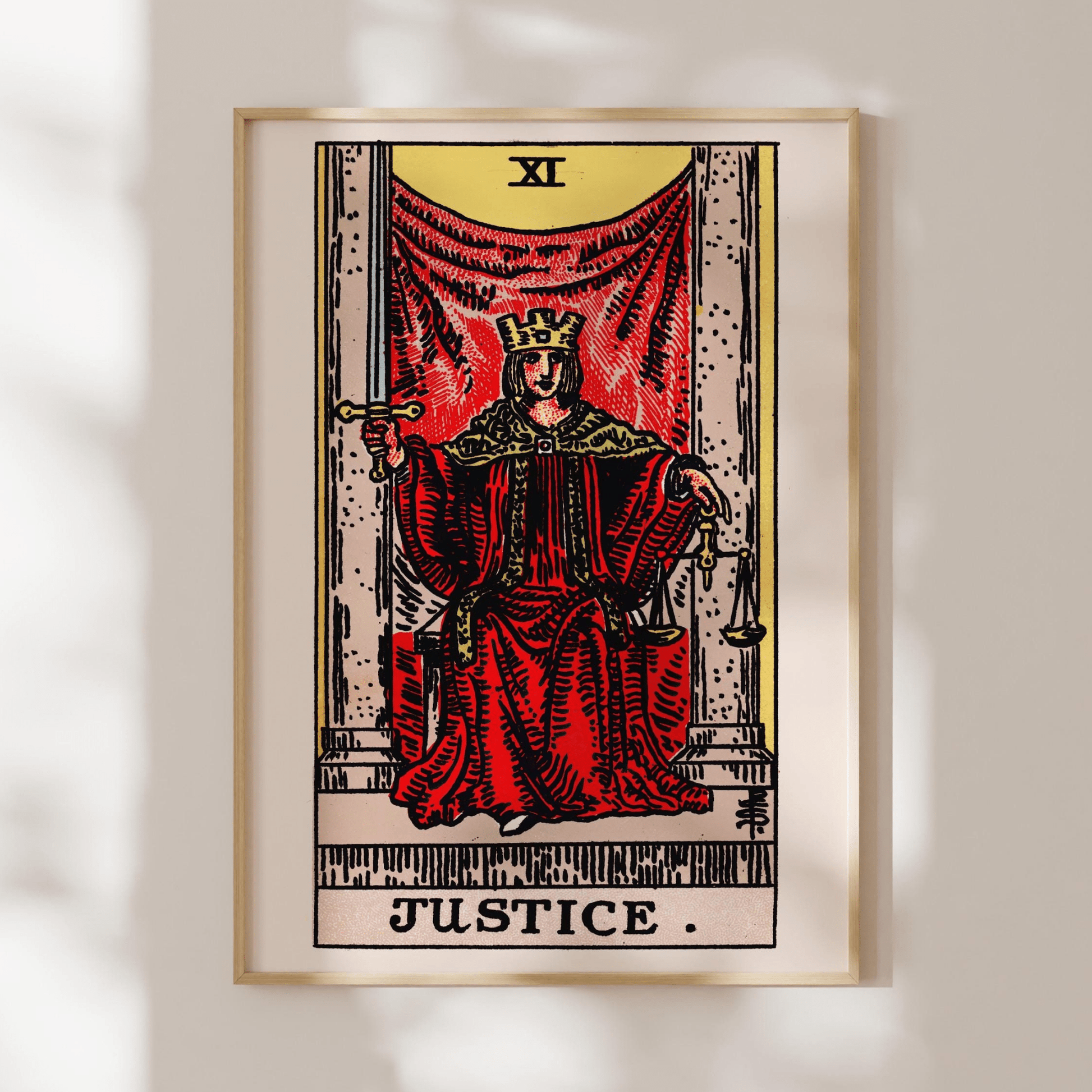 Tarot Card Print: XI Justice - Pathos Studio - Art Prints