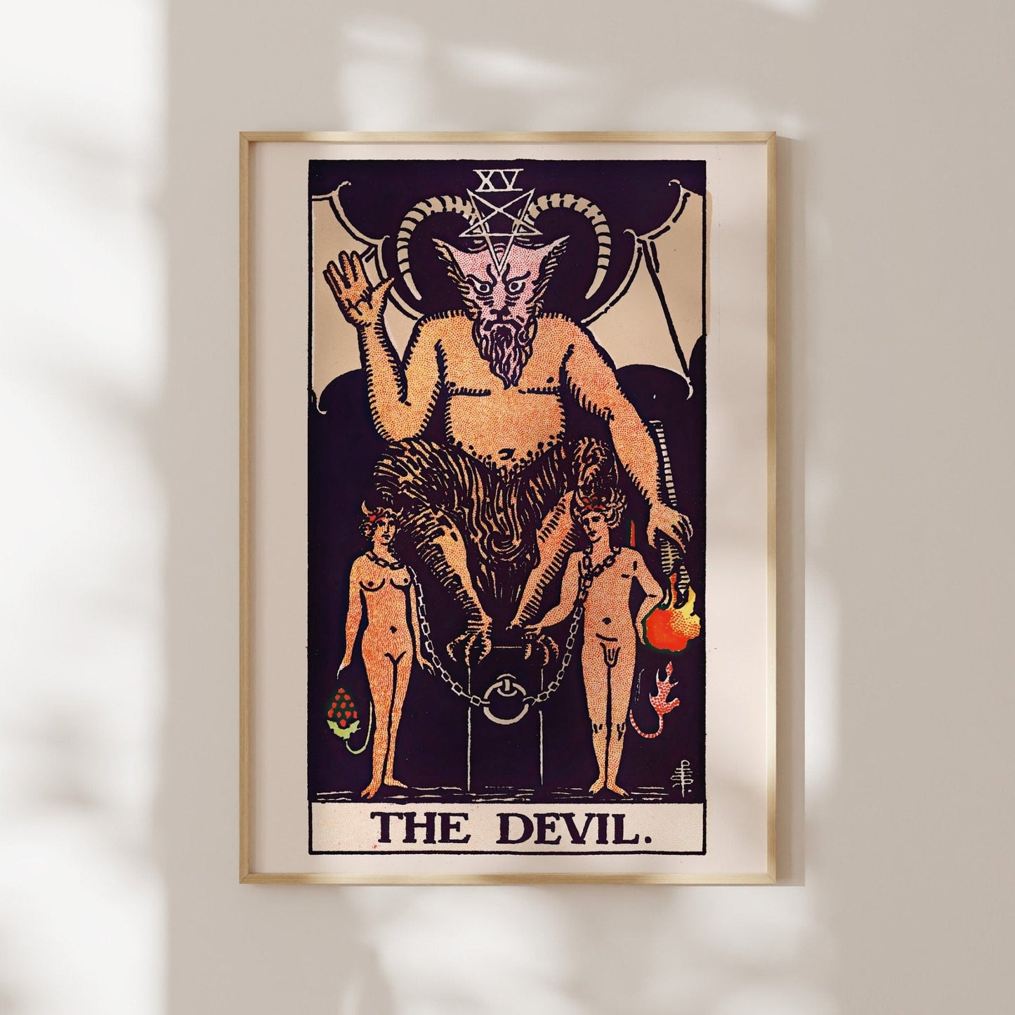 Tarot Card Print: XV The Devil (Giclée Art Print) - Pathos Studio - Marketplace Listings