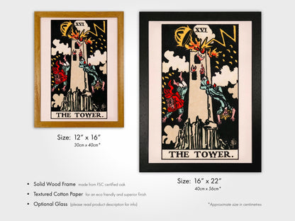 Tarot Card Print: XVI The Tower - Pathos Studio - Art Prints