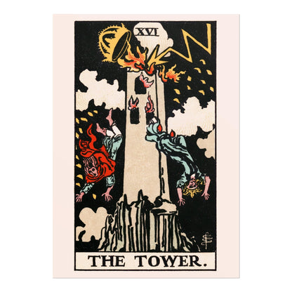 Tarot Card Print: XVI The Tower - Pathos Studio - Art Prints