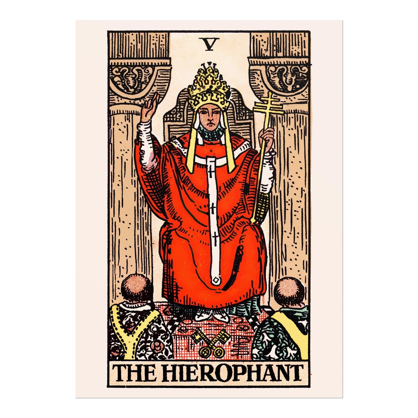 Tarot Print: V The Hierophant - Pathos Studio - Art Prints