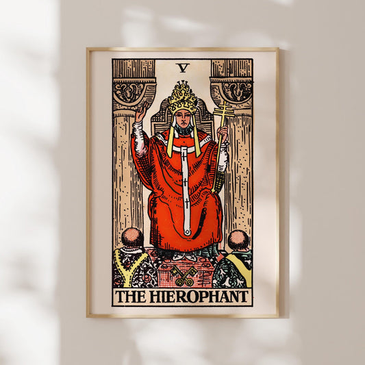 Tarot Print: V The Hierophant - Pathos Studio - Art Prints