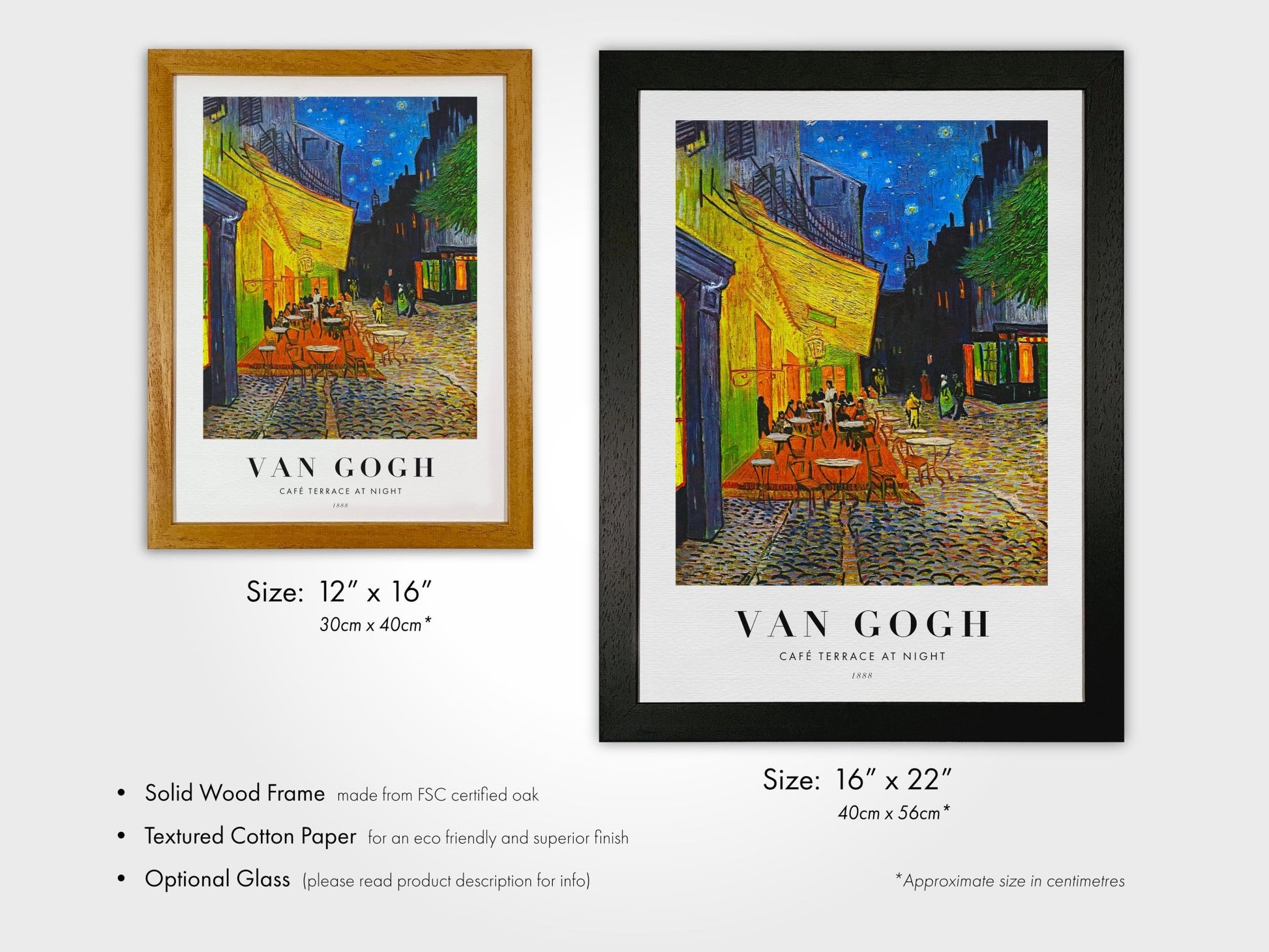 VINCENT VAN GOGH - Café Terrace At Night (Poster Style) - Pathos Studio - Art Prints