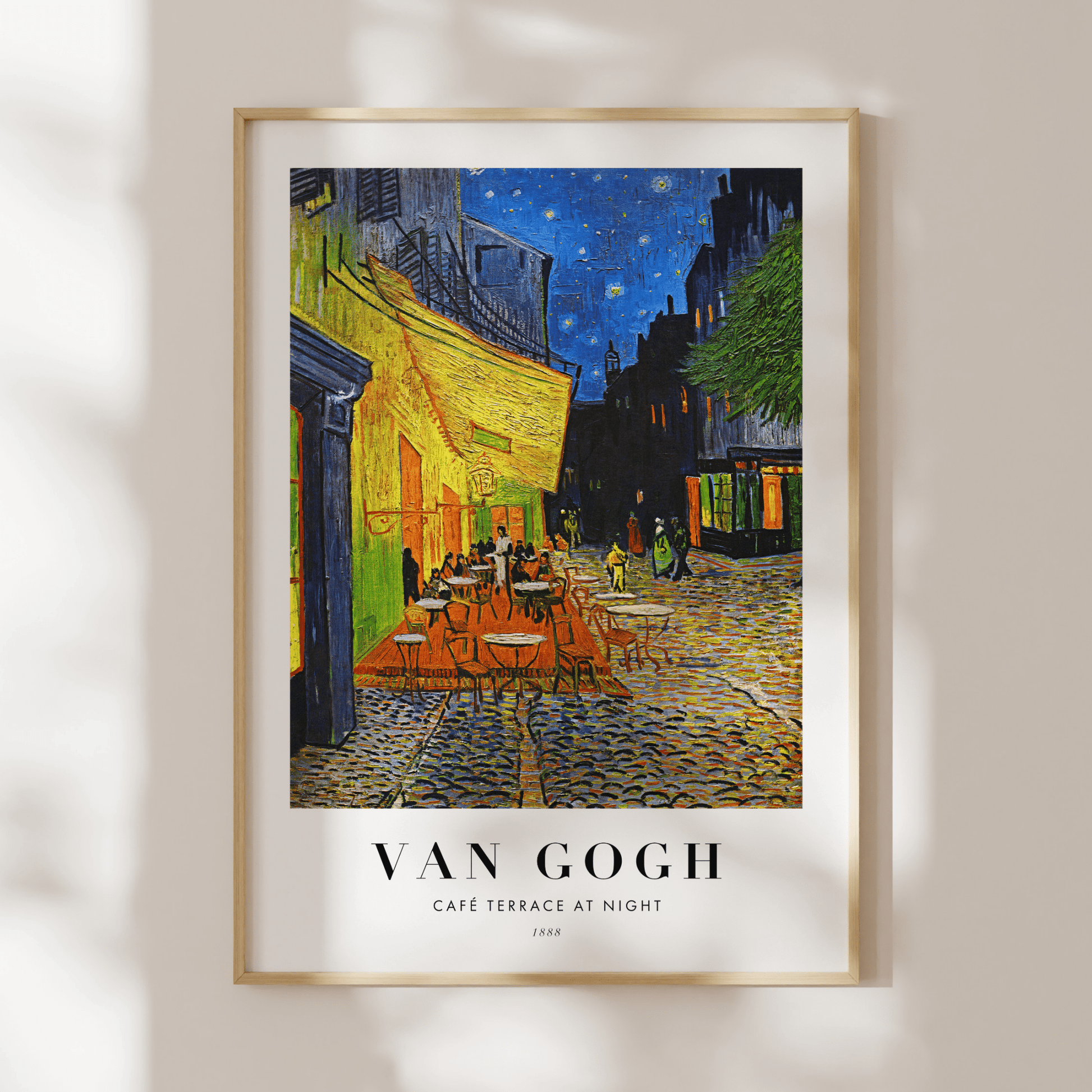 VINCENT VAN GOGH - Café Terrace At Night (Poster Style) - Pathos Studio - Art Prints