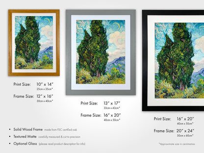 VINCENT VAN GOGH - Cypresses - Pathos Studio -