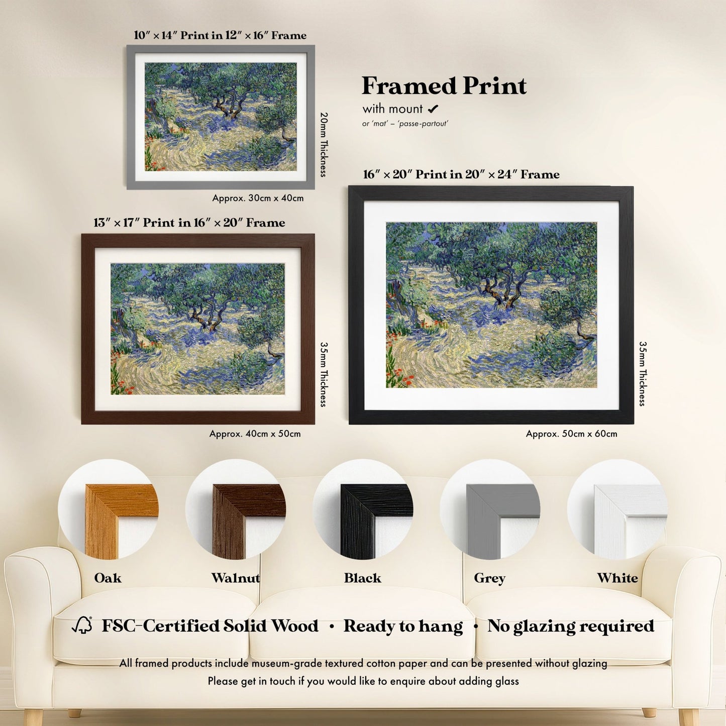 Vincent Van Gogh - Olive Orchard | Art Prints | Pathos Studio