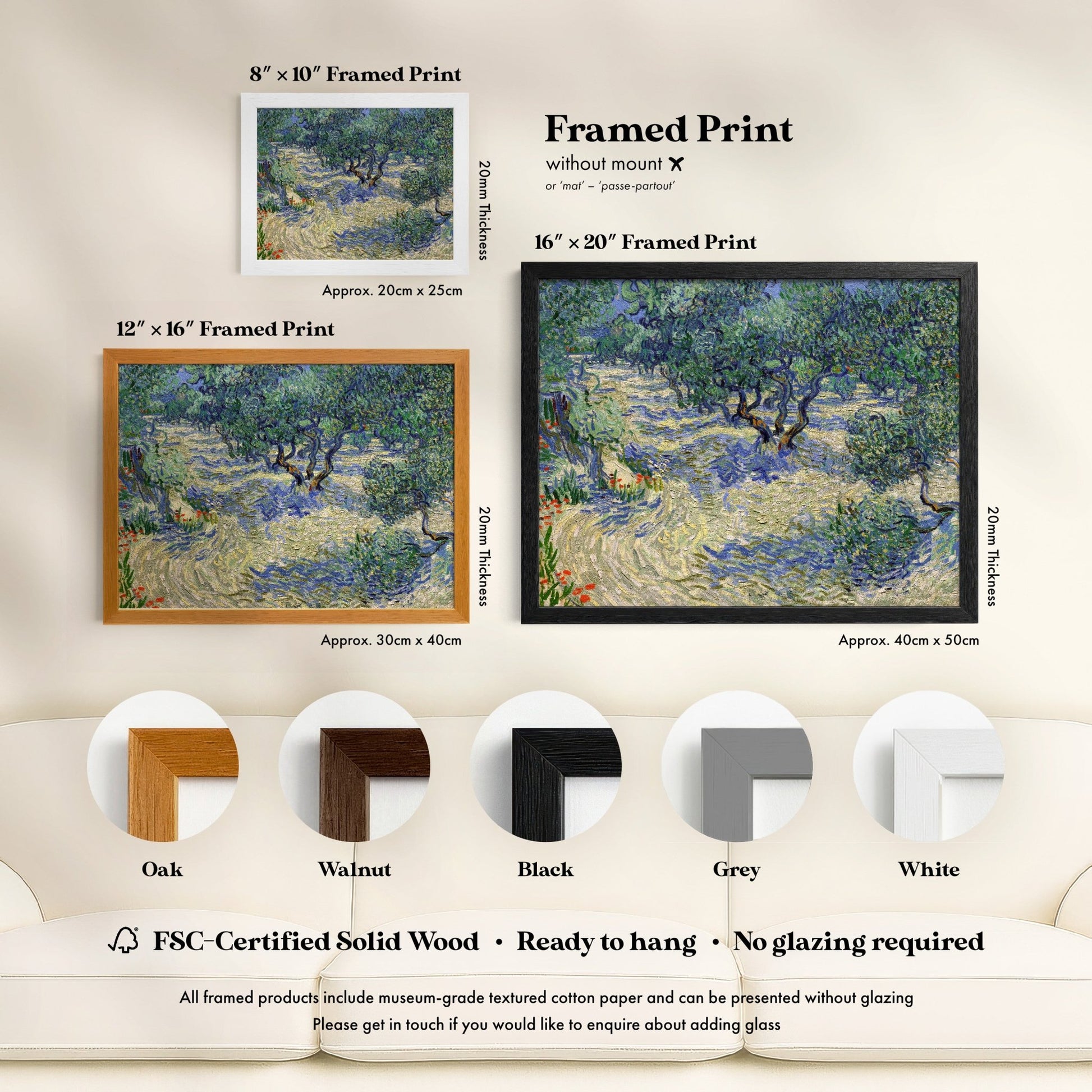 Vincent Van Gogh - Olive Orchard | Art Prints | Pathos Studio