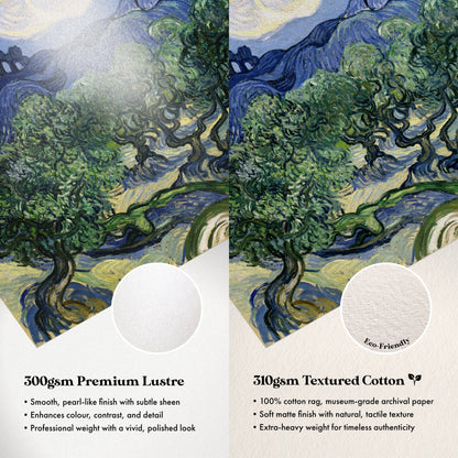 Vincent Van Gogh - Olive Trees with the Alpilles in Background | Art Prints | Pathos Studio