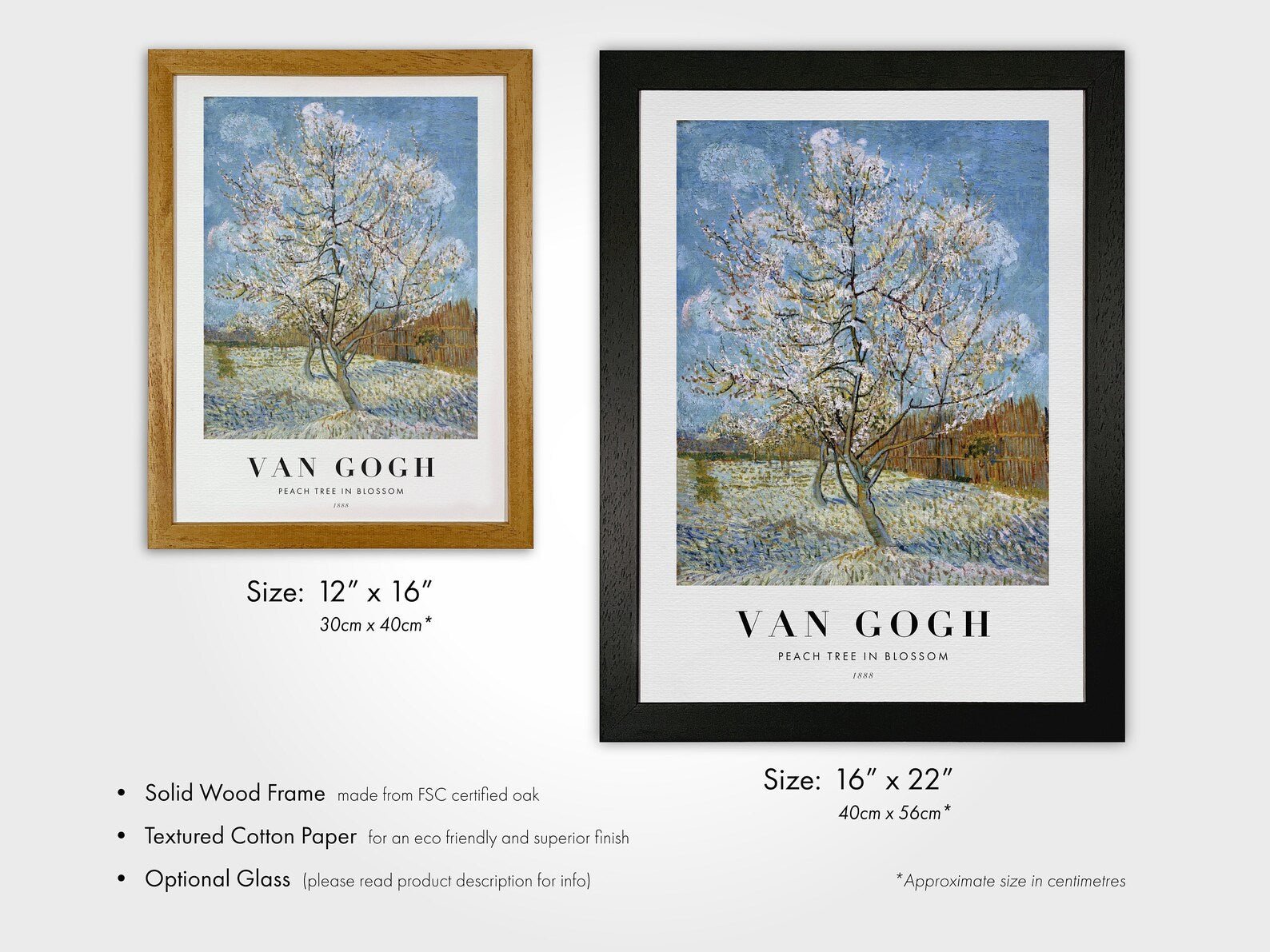 VINCENT VAN GOGH - Peach Tree (Poster Style) - Pathos Studio - Art Prints