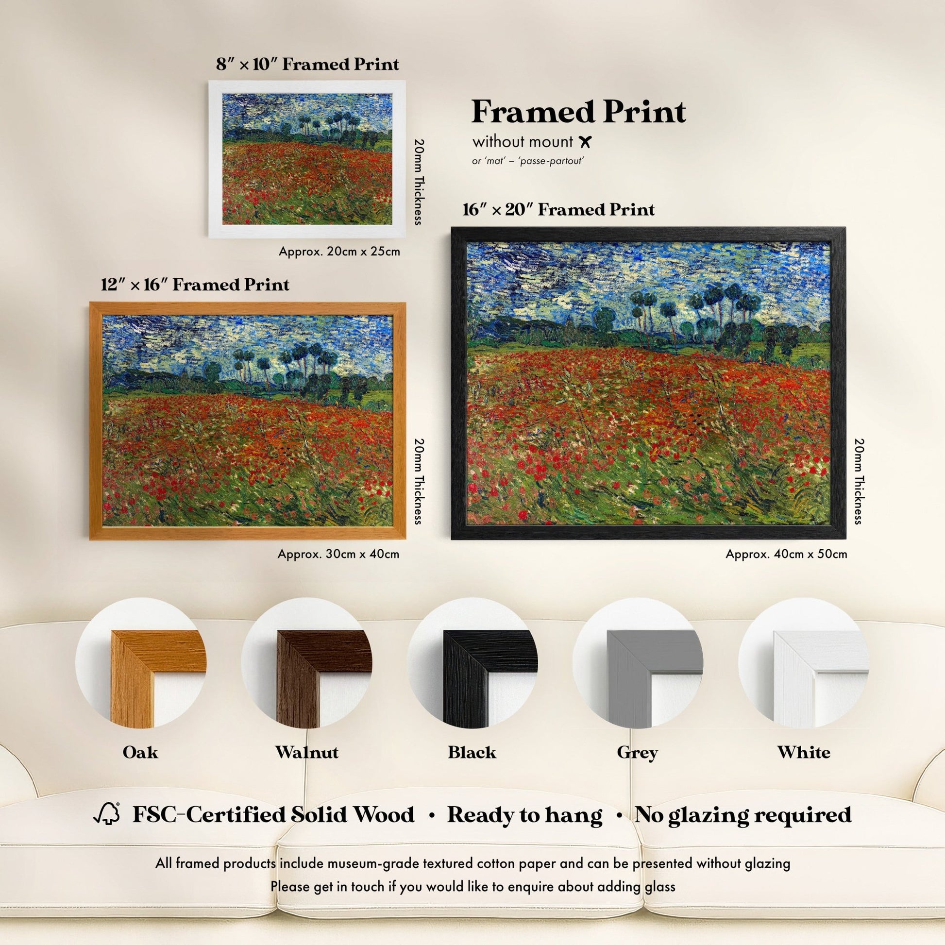 Vincent Van Gogh - Poppy Field | Art Prints | Pathos Studio