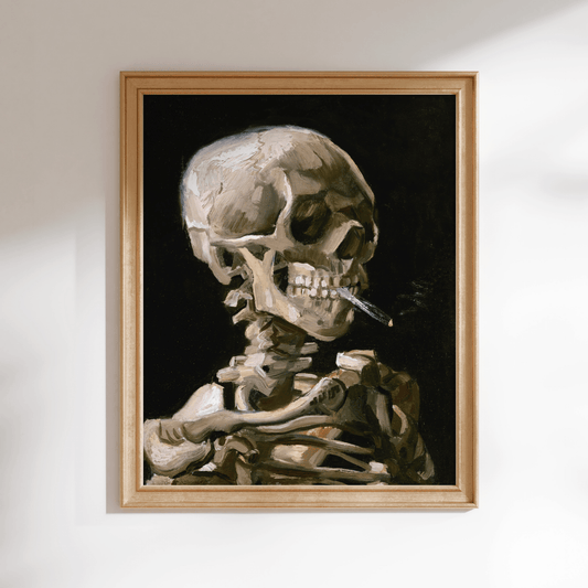 VINCENT VAN GOGH - Skeleton With A Burning Cigarette - Pathos Studio - Art Prints