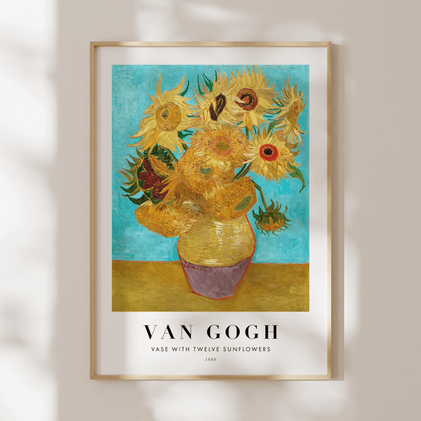 VINCENT VAN GOGH - Vase with Twelve Sunflowers (Poster Style) - Pathos Studio - Art Prints