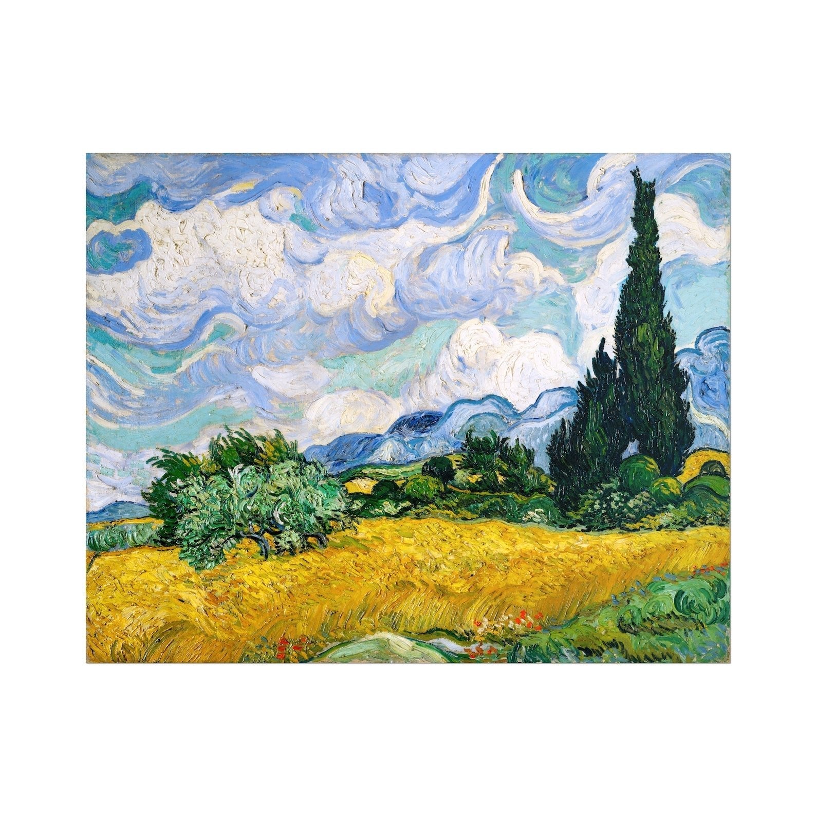 VINCENT VAN GOGH - Wheat Field With Cypresses - Pathos Studio - Art Prints