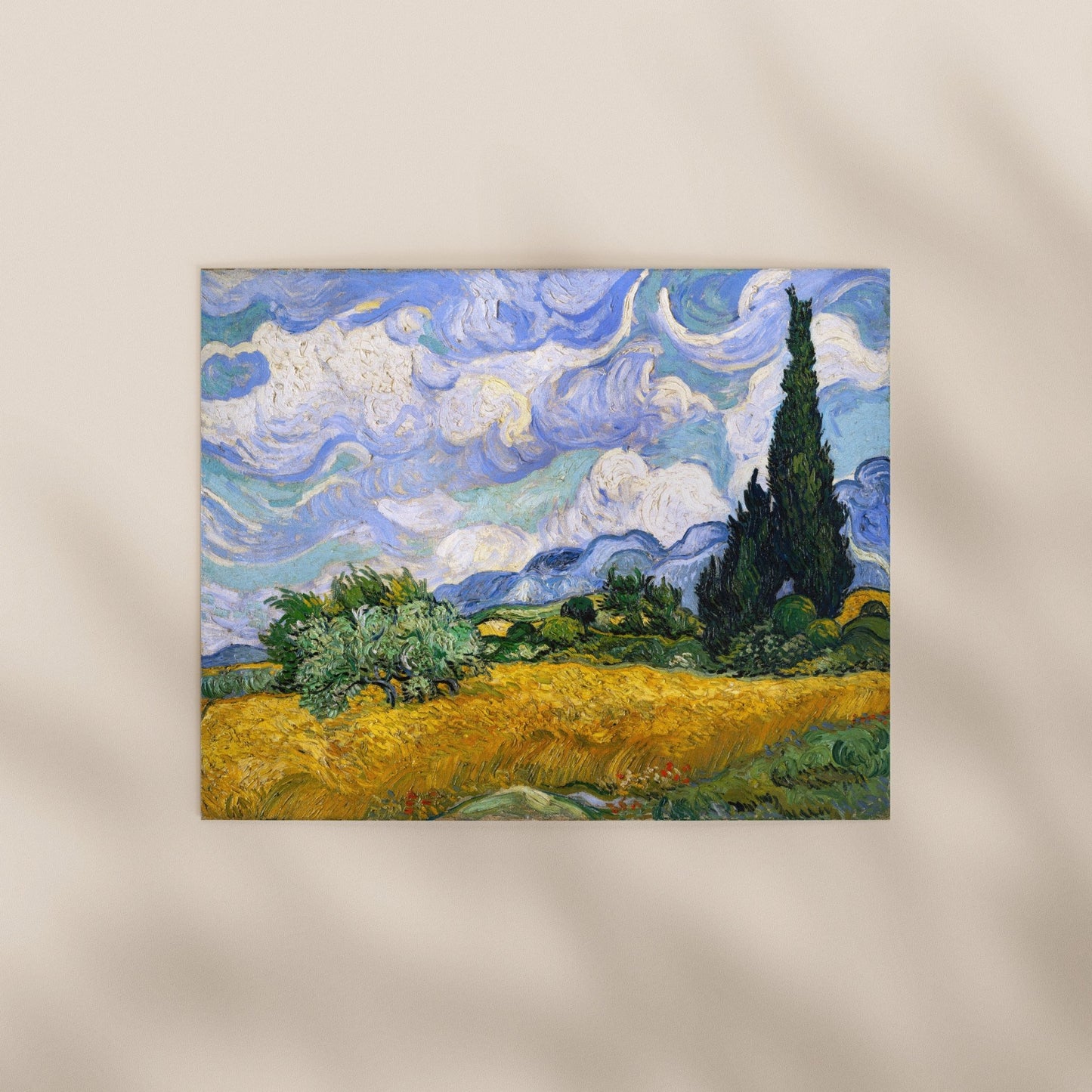 Vincent Van Gogh - Wheat Field With Cypresses | Art Prints | Pathos Studio