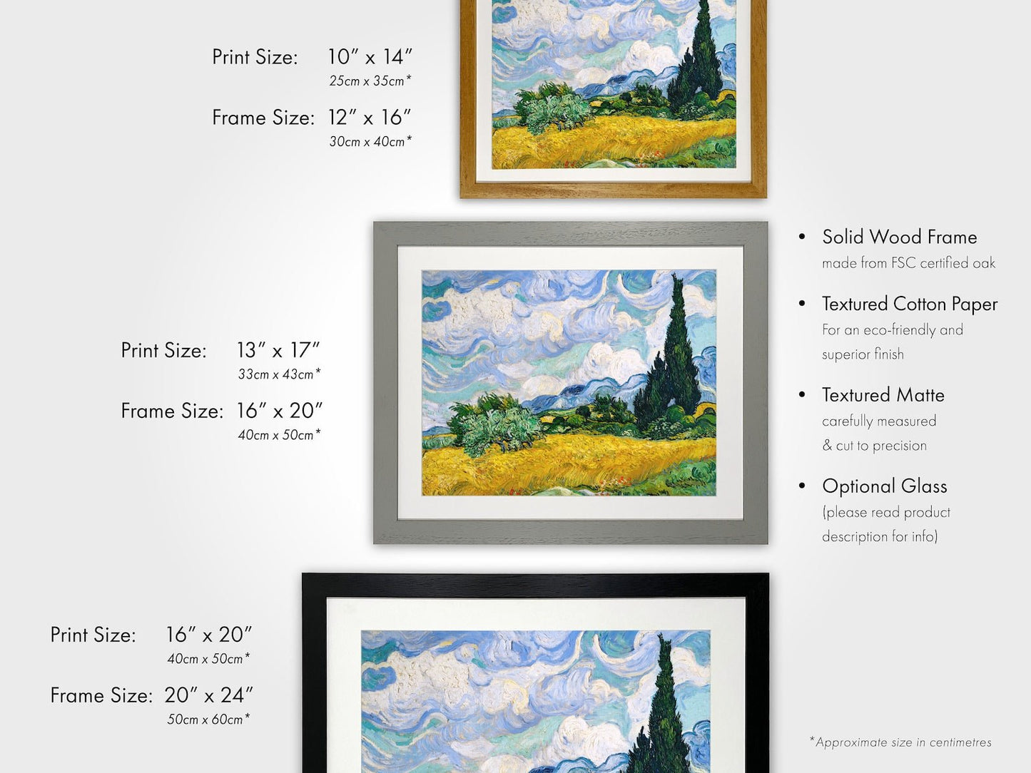 VINCENT VAN GOGH - Wheat Field With Cypresses - Pathos Studio - Art Prints