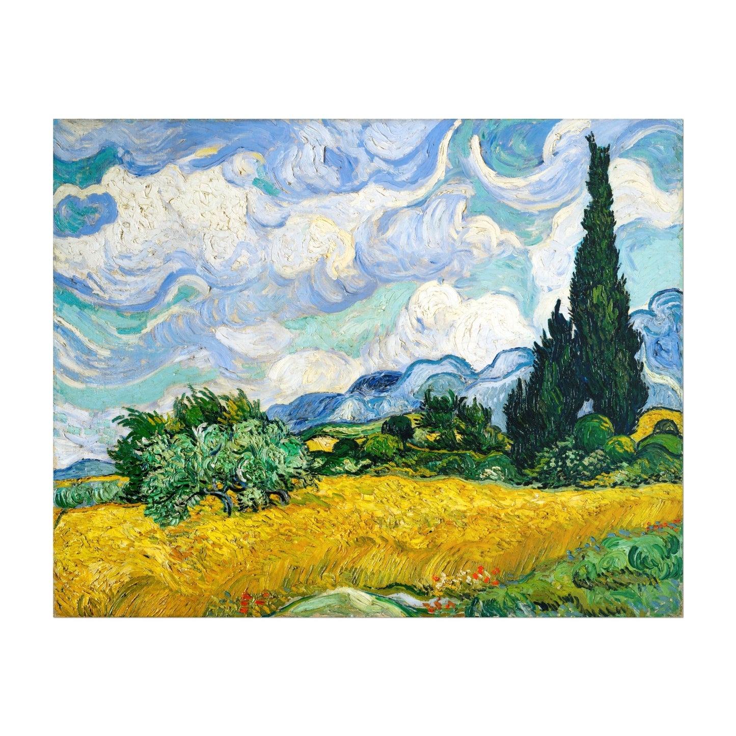 VINCENT VAN GOGH - Wheat Field With Cypresses (Giclée Art Print) - Pathos Studio - Marketplace Listings