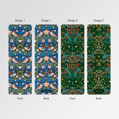 William Morris Bookmarks: Strawberry Thief / Tulip - Pathos Studio - Bookmarks