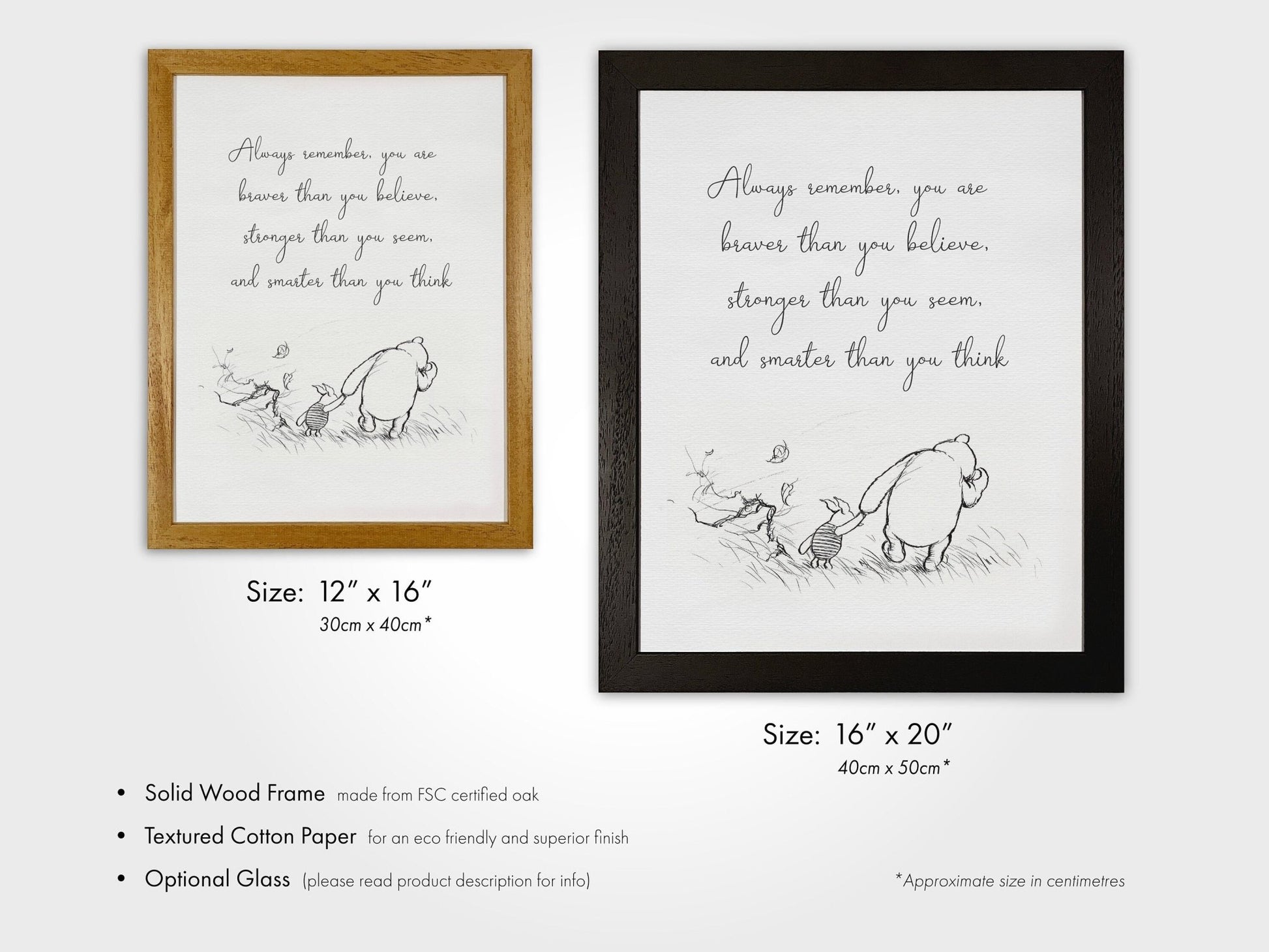 WINNIE THE POOH - 'Always Remember' Inspirational Quote - Pathos Studio - Art Prints