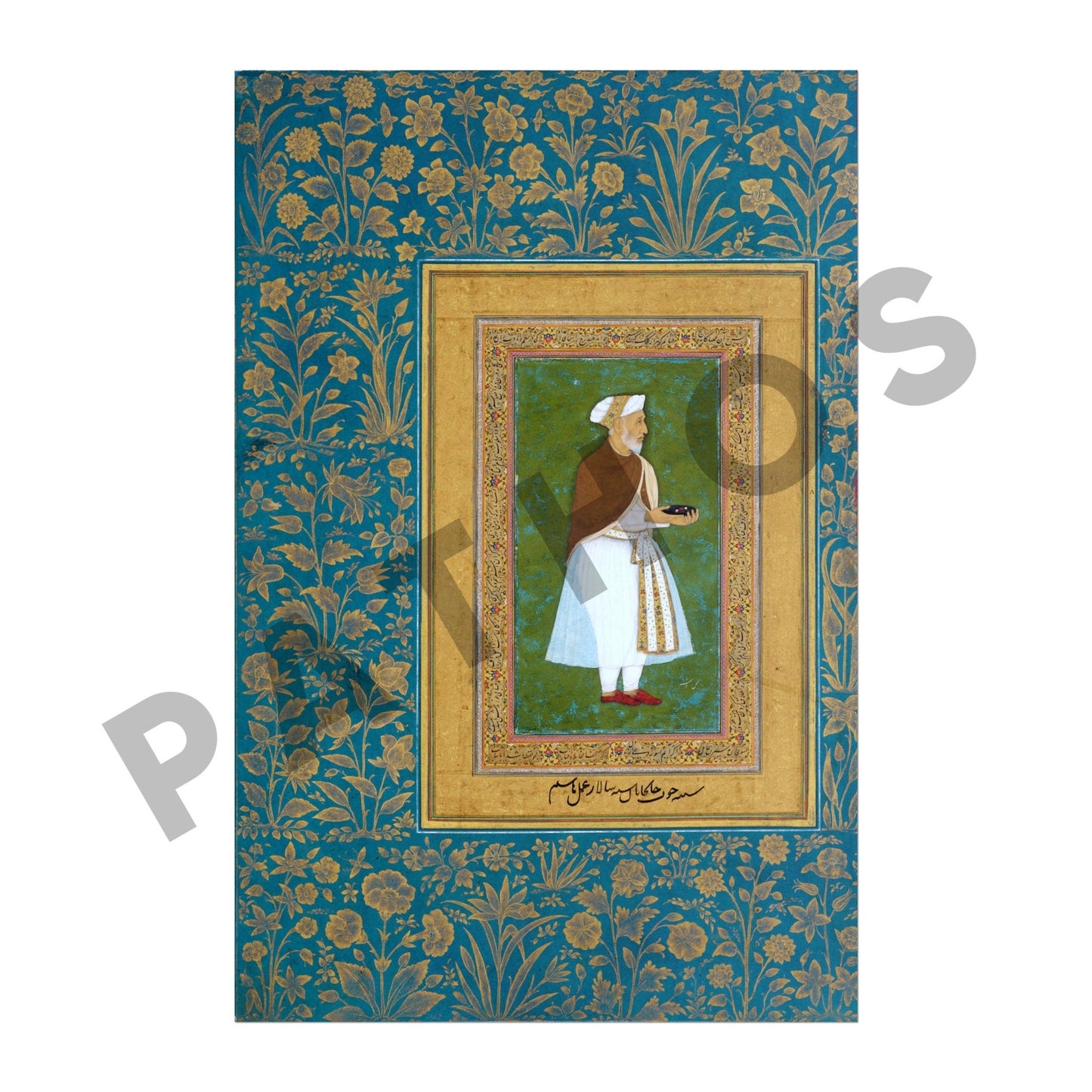 Abd al-Rahim, Khan Khanan (Traditional Persian Miniature Painting) - Pathos Studio - Posters, Prints, & Visual Artwork