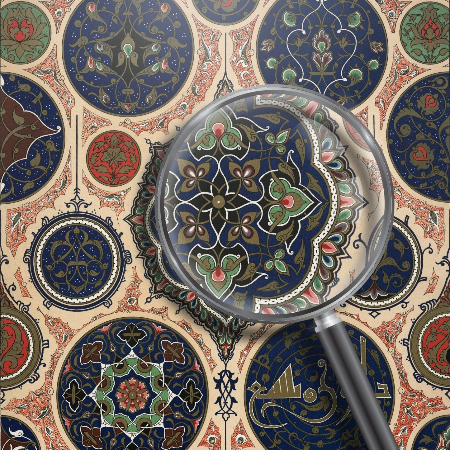 ALBERT RACINET - Lithographie Motif Arabe de 'L'ornement Polychrome'