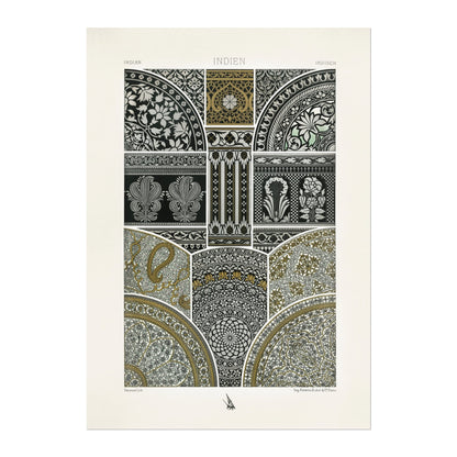 ALBERT RACINET - Indian Pattern Lithograph from 'L'ornement Polychrome' 2 (Giclée Art Print) - Pathos Studio - Art Prints