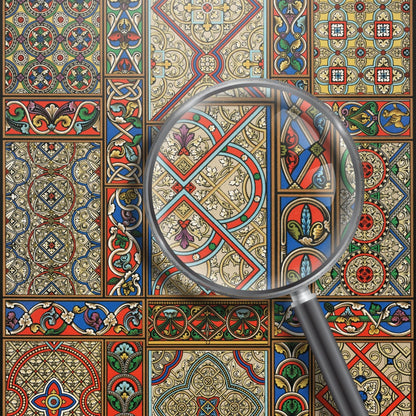 ALBERT RACINET - Lithographie à motif moyen-âge de 'L'ornement Polychrome'